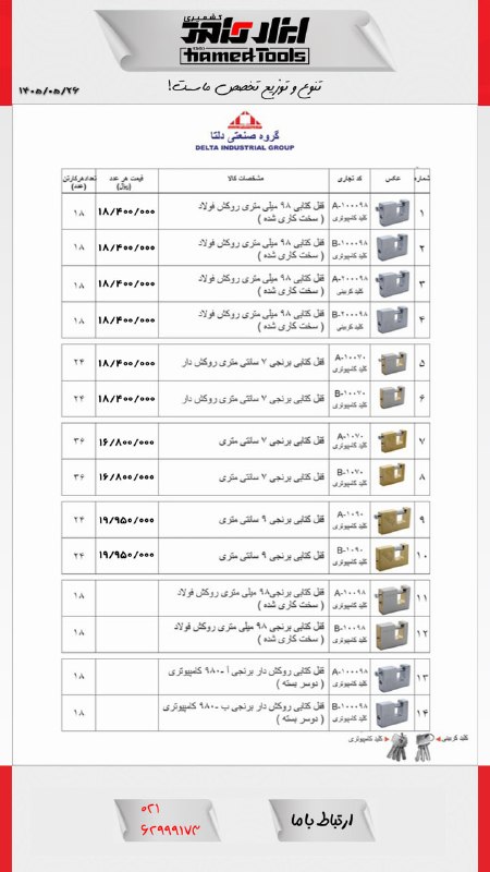 ابزار حامد كشميری: همراهان ابزار حامدلیست قیمت محصولات #دلتامرداد 140502162999173همراهان ابزار حامدلیست قیمت محصولات #دلتامرداد 14050216299