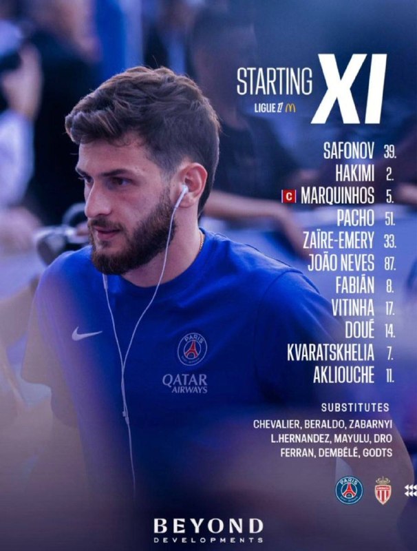 خبرورزشی: ⚽️ لیگ ١| ترکیب پاری‌سن‌ژرمن مقابل موناکو⏰ پاری‌سن‌ژرمن - ‌موناکو (٢٢:٣۵)🆔 @Khabar_Varzeshi