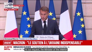 Macron says France is stepping up vigilance against Russian hybrid threats and preparing a defense plan for critical infrastructure and sensitive defense sites against potential drone and cyber attacks.