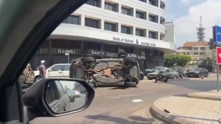 תאונת דרכים בין מספר מכוניות בצומת אל-מאזה בבאוצ'ריה