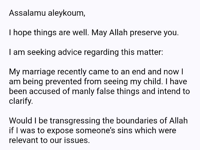 Forwarded answer from Abu Rayhanah AbdulHakeem Al-Amreeki hafidahullah