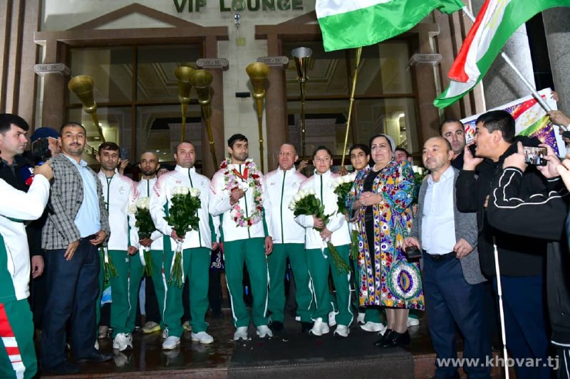 بازگشت ورزشکاران پارالمپیکی تاجیکستان پس از حضور در پنجمین بازی‌های پاراآسیایی