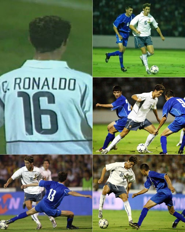 CR7 NEWS: 📆 دقیقاً ۲۳ سال پیش کریستیانو رونالدوِ جوان اولین بازی خودش رو برای تیم ملی بزرگسالان پرتغال انجام داد 🇵🇹🛑 اسمش روی پیرا