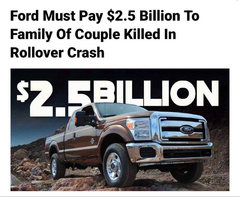 Ford оштрафовали за смертельное ДТП на 2,5 МИЛЛИАРДА ДОЛЛАРОВ — это больше годового бюджета Саратовс