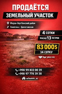 Никитина, Дагистанская,  Продается земельный участок 4-сотки