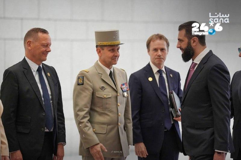 🇮🇱 תמונות נוספות מפגישת א-שרע-מקרון בארמון הנשיאות בדמשק.