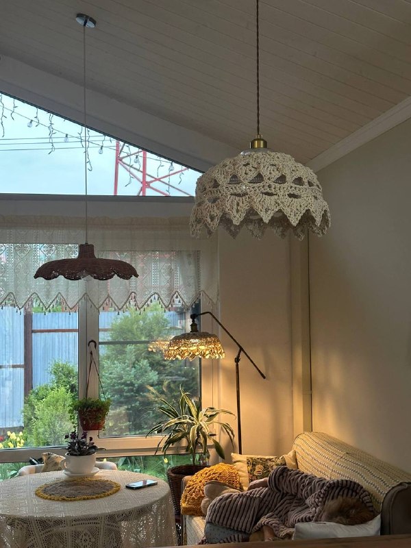 Связала два абажура и ковер | Pankova Home 🏠 - изображение 1 - связала, два, абажура