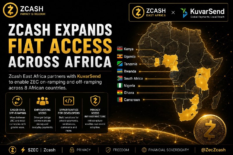 ZCASH EXPANDS FIAT ACCESS ACROSS AFRICA