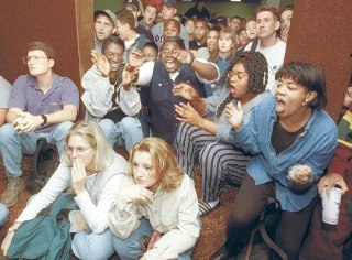 Students at Augustana College react to the not guilty verdict of O.J. Simpson’s ...