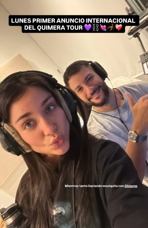 Latin Celebrities: ༆ #Updateمنتشر شده از ماریا بسرا و بیگ وان در استودیو در حال کار بر روی آهنگ جدید.𖣘 #MariaBecerra | #BigOne༔ @LatinCele