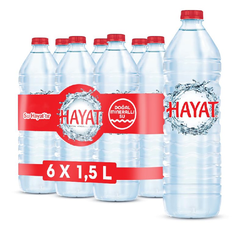 Hayat Doğal Mineralli Su 6x1,5 L