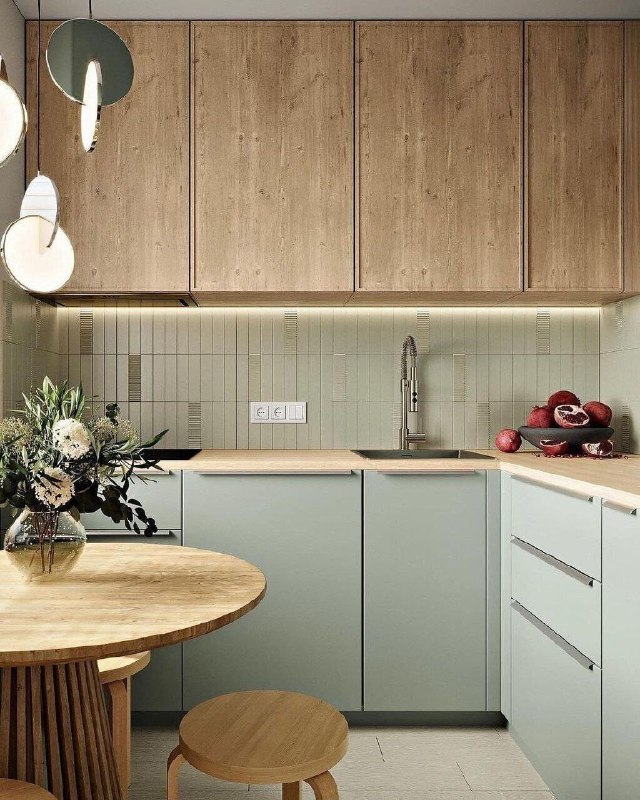 Просторная и светлая кухня 7,9 м | Идеи дизайна - изображение 2 - просторная, светлая, кухня