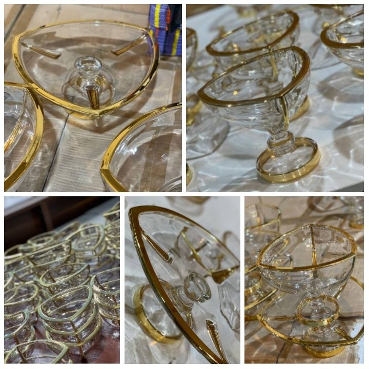 نوآوران بازارلوازم خانه وآشپزخانه: ✔️کارگاه تخصصی طلاکاری 💎 بلور و کریستال PETRA💎✔️طلا کاری و سند بلاس انواع سرویس بلور و کریستال با بهترین متریال طلا ✔️ ط