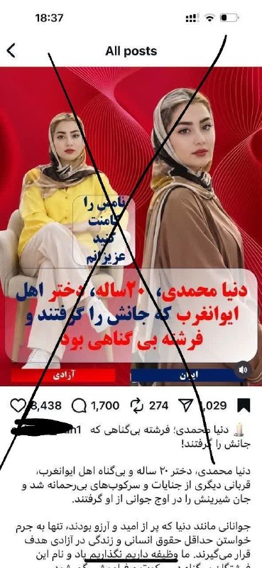 🍂منتظـ³¹³ــرانظـهـور🍂: فرشته یاقاتل؟!ماجرا اینه ؛دنیا محمدی یه دختر ایلامی پسر عموش رو با قرص برنج کشته دو سال زندان بوده .عموش رضایت نداده اعد