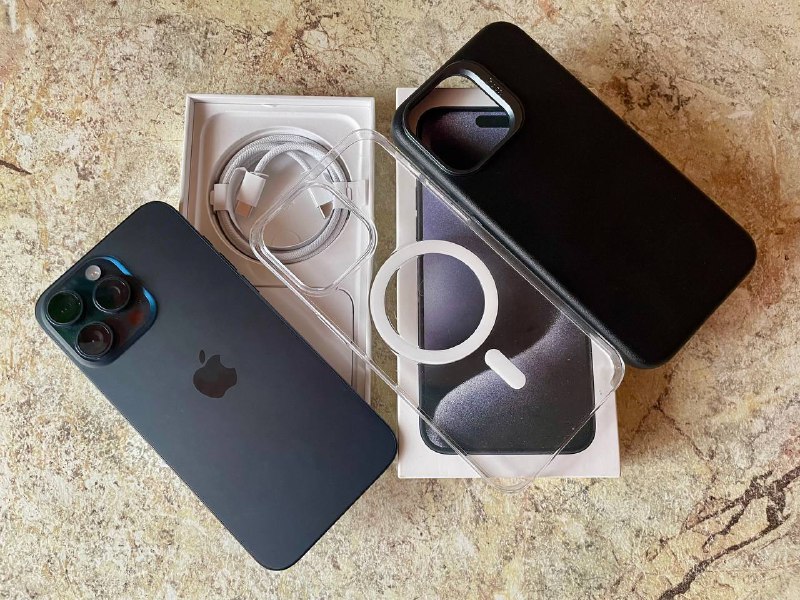 Описание: 💙iphone 15 pro max 256 blue titanium в идеальном состоянии, полный комплект, акб 92% - 290... - фотография - 1