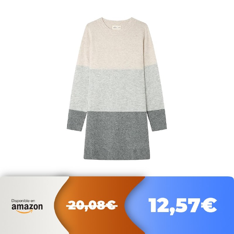 🔥 SPRINGFIELD Vestido corto de spandex con bloques de color  🔥 -37%! Excelente p