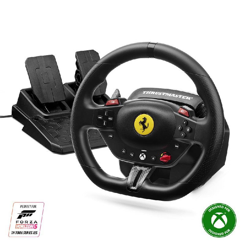 Thrustmaster T98-X Ferrari 296 GTS Yarış Direksiyonu – Xbox Series X|S, Xbox One ve PC Uyumlu – Resmi Ferrari Lisanslı, 1:1 Ölçekli Replika, Doğrusal Direnç ve Manyetik Pedalla