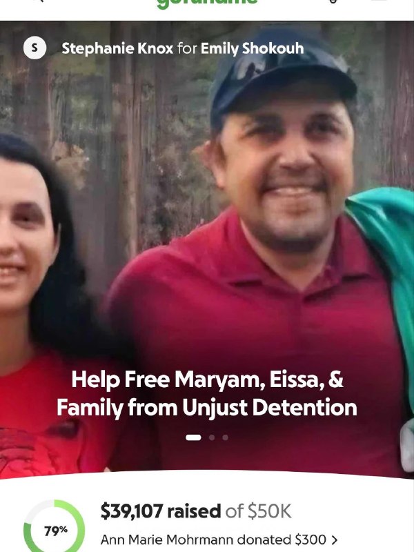 مشاوره حقوقی مهاجرت: ❌❌❌⁨ فرزند معصومه ابتکار با راه انداختن GoFundMe در حال جمع آوری پول از امریکایی هایی هستند که زمانی مادرش تعدادی از آنه