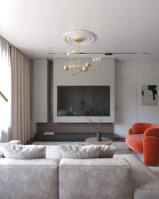 Интерьер небольшой кухни-гостиной выполнен в стильном современном стиле. Центральное место в интерьере занимает роскошная кухня с золотыми зеркальн... - изображение 7 - интерьер, небольшой, кухни