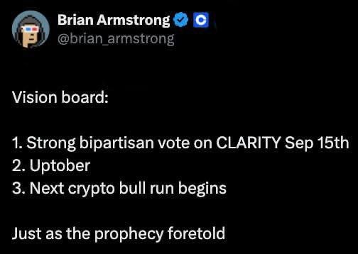 سیگنال ارز دیجیتال: 🇺🇸 چشم‌انداز برایان آرمسترانگ از آینده کریپتو؛ Uptober در راه است⁉️ 👀⚡️برایان آرمسترانگ، مدیرعامل کوین‌بیس، دیدگاه خود د