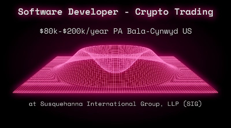 Web3 Software Developer - Crypto Trading $80k - $200k PA Bala-Cynwyd US at Susquehanna International Group, LLP (SIG)