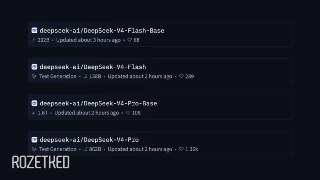 DeepSeek V4 наконец-то вышла 🐳Это первый большой релиз DeepSeek с начала 2025 года. Выпустили две флагманские LLM — обе с контекстом 1 млн токенов и открытыми весами:› V4-Pro (Expert): 1,6T параметров, 49B активных› V4-Flash (Instant): 284B параметров, 13B
