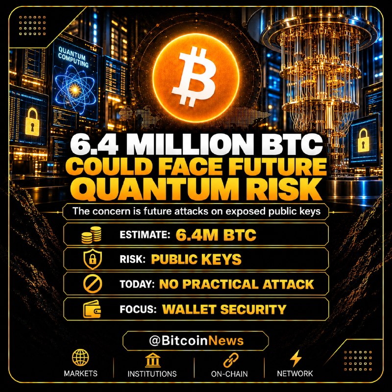 6.4 מיליון BTC עלולים לעמוד בסיכון קוונטי עתידי
