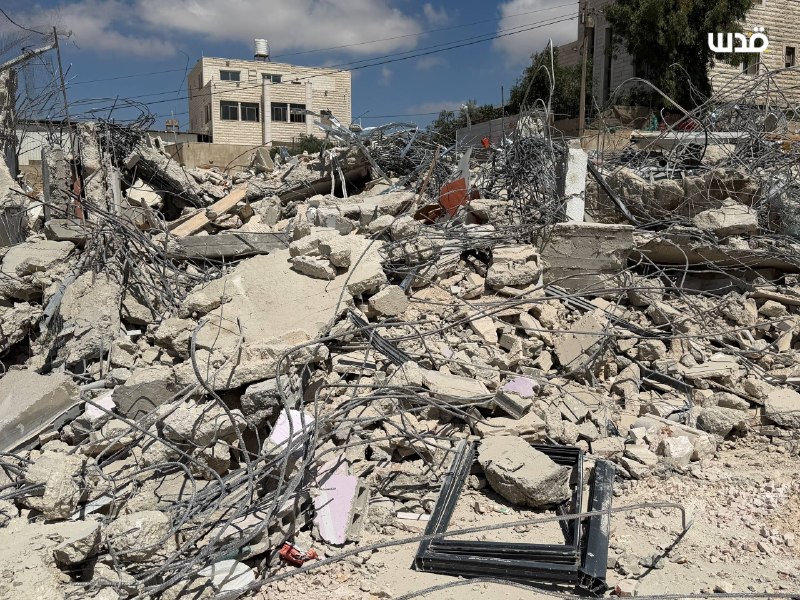 השפעות הריסת בית בכפר אלדירת, מזרחית ליטא, דרומית לחברון על ידי הכיבוש.