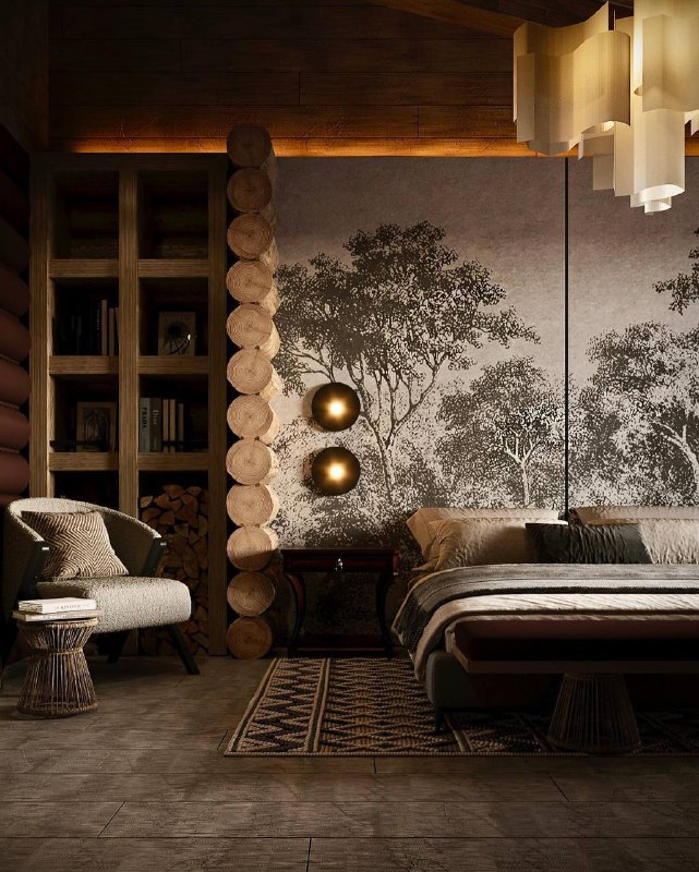 Дизайн уютной спальни в загородном доме Дизайн - Анастасии Ковалёвой - изображение 5 - дизайн, уютной, спальни