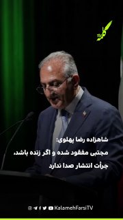 شاهزاده رضا پهلوی: مجتبی مفقود شده و اگر زنده باشد، در زیرزمین جرأت انتشار صدا ندارد شاهزاده رضا پهلوی روز شنبه در سخ...