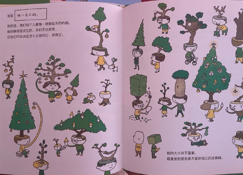 #三项式 #绘本 分享Day 806今天又翻出了吉竹伸介的绘本《做个机器人，假装是我》最近AIGC很火，可以生成人像，可以模仿语言说话风格，那么“我”到底是谁呢？大家都在聊的AI个人助理，这本几年前出版的绘本里就形象幽默地畅想过了：小朋友想“写作业、打扫卫生、整理房间......每天都要做这些不喜欢的事情，好烦啊！如果做一个机器人，让它假装是我，然后去做那些我不喜欢做的事情呢？但是替身可不能穿帮，它必须和我一模一样，那我是什么样呢？”最近看了一些心理学和哲学的内容，再看这个绘本，别有一番乐趣和感悟