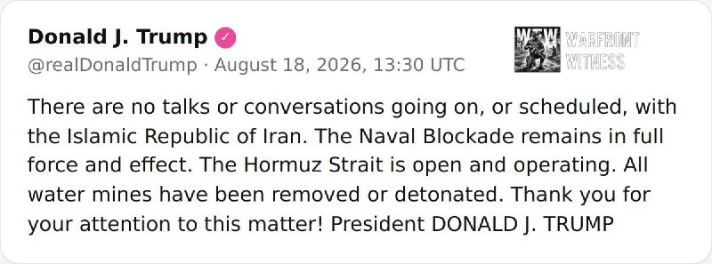 ️🇺🇸🇮🇷 נשיא ארה"ב טראמפ בנוגע לשיחות עם איראן: