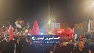 אלפי המונים אבלים התאספו ליד גשרי המהפכה העשרים כדי להשתתף בהלווייתו של האימאם שנהרג
