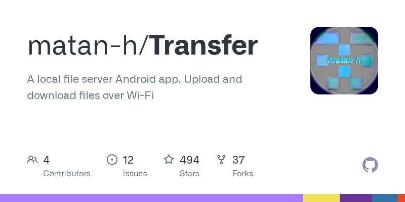 GitHub - matan-h/Transfer: A local file server Android app. Upload and download files over Wi-Fi