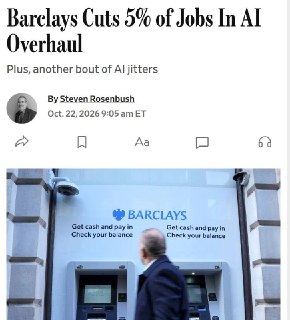 Barclays will cut about 5,000 jobs this year, including fewer developers, citing AI productivity