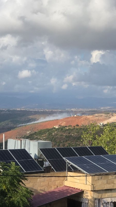 דחוף: ארטילריה הכיבוש הפצצת את העיירה קאנטרה, דרום לבנון.