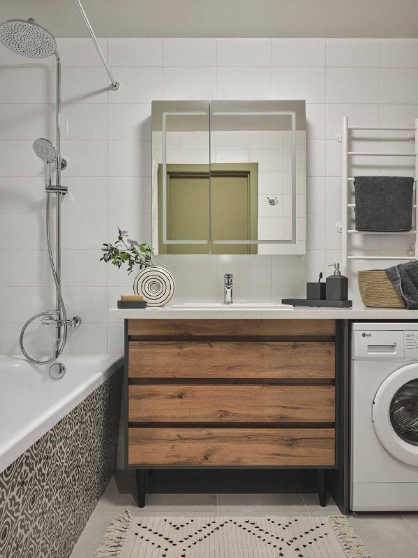 Интерьер квартиры с базовой отделкой от застройщика 42 кв.м. Автор Анна Данилова фото Наталья Вершинина - изображение 1 - интерьер, квартиры, базовой