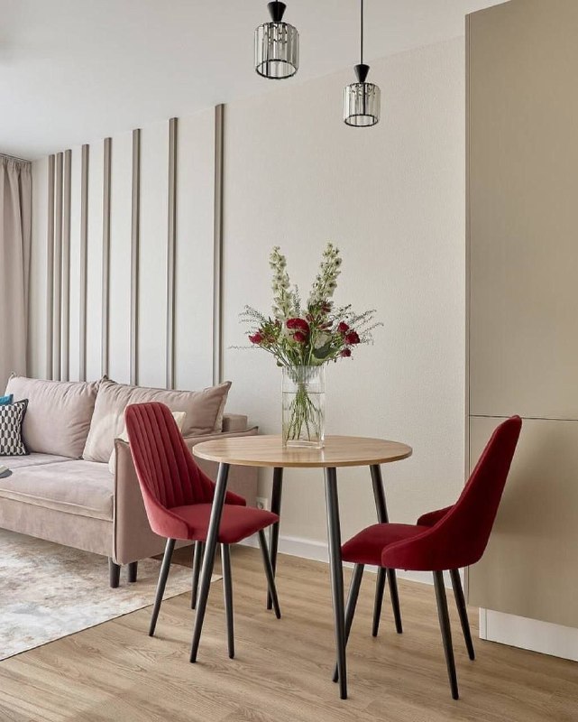 Оформление интерьера однокомнатной квартиры размером 32 кв.м с использованием ярких цветовых акцентов. МЫ В МАХ подписаться - изображение 3 - оформление, интерьера, однокомнатной