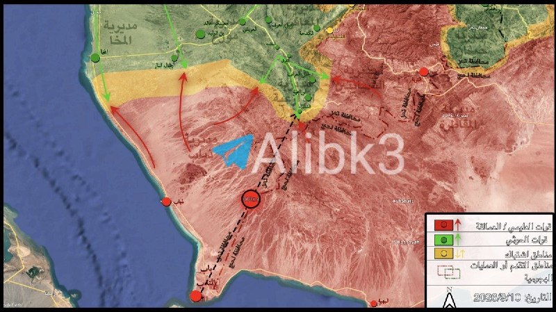 עדכון מפת השליטה וההתכתשויות לאחר השליטה במוקה, מפרידים כ-60 קילומטרים בין צבא תימן לבאב אל-מנדב
