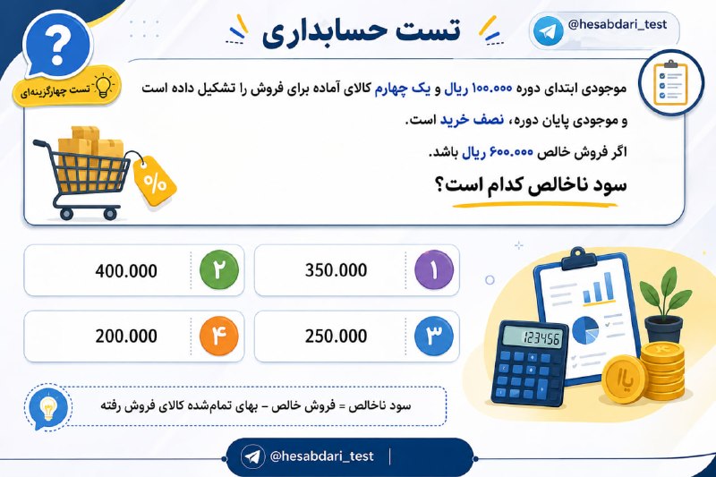 آکادمی حسابداری _ تست و کنکور حسابداری: پاسخ صحیح تست بالا؟