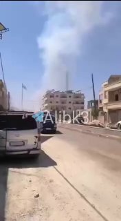פיצוץ מחסן תחמושת באזור הכפרי הסורי של אידליב.