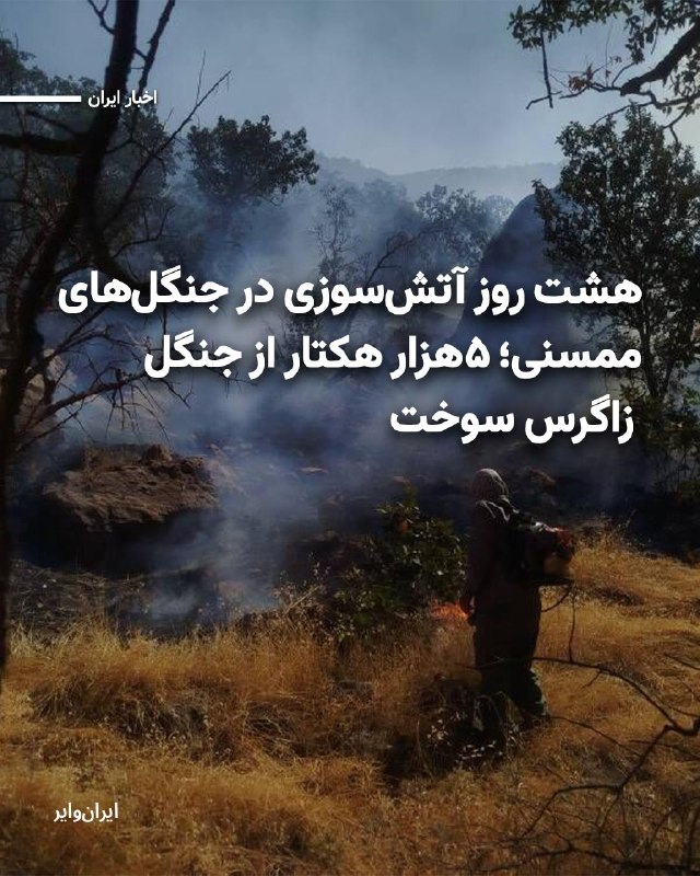 Vahid Headline وحید هدلاین: فعالان محیط‌زیست می‌گویند آتش‌سوزی در جنگل‌های «ماهور میلاتی» شهرستان ممسنی پس از هشت شبانه‌روز همچنان ادامه دارد و بخش 
