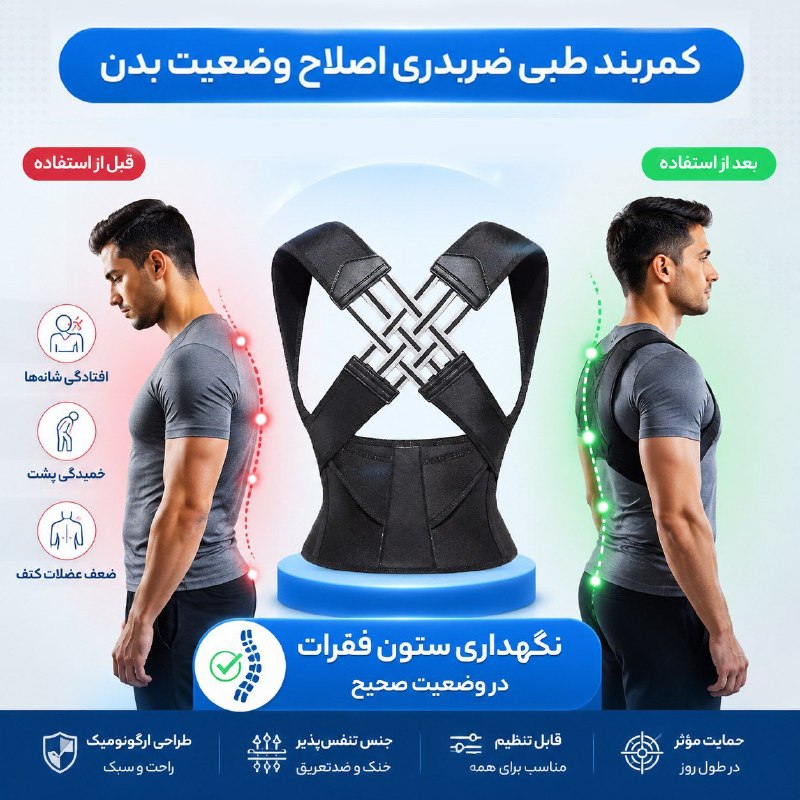 فروشگاه تخفیف آنلاین: قوزبند طبی ضربدری*سایز 1 مناسب برای : 50 تا 64 کیلو گرم*سایز 2 مناسب برای : 65 تا 79 کیلوگرم*سایز 3 مناسب برای : 80 تا 1