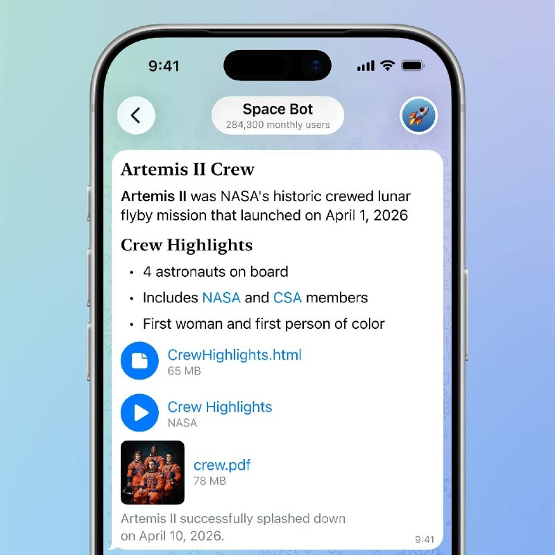کانال خبری ۲۰:۳۰: ویرایشگر حرفه‌ای متن تلگرام اکنون از انواع بیشتری از محتوای درون‌متنی پشتیبانی می‌کند. کاربران می‌توانند اسناد، فایل‌ها 
