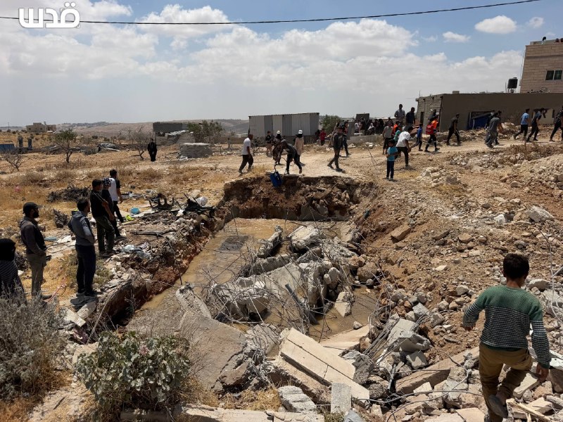 הכיבוש מבצע הריסות בתים פלסטינים במסאפר יטא בחברון