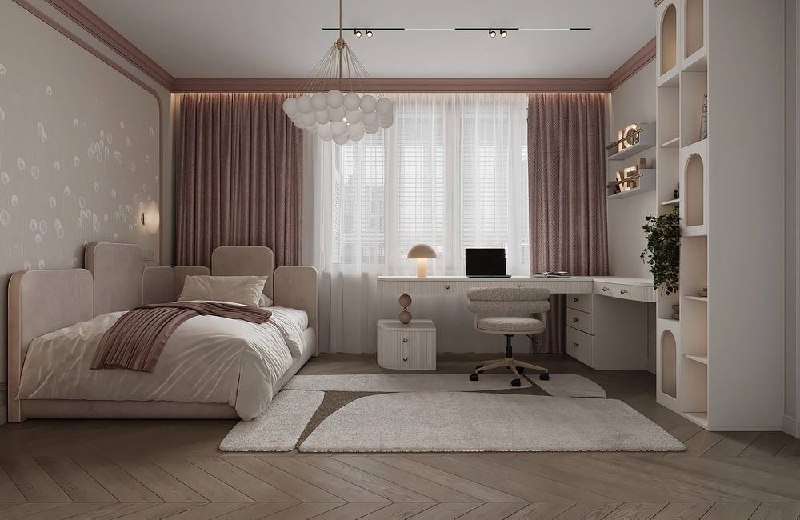 Зефирная детская для девочки в Москве. Вам нравится? Дизайнер Алёна Василевская Портфолио автора смотрите на - изображение 3 - зефирная, детская, девочки