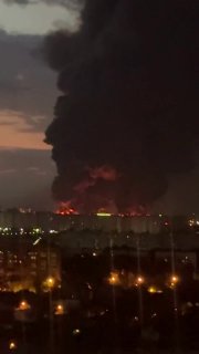 Ukrainian attack drones struck a second Wildberries distribution center in Nevinnomyssk, Stavropol Krai, setting it ablaze overnight.