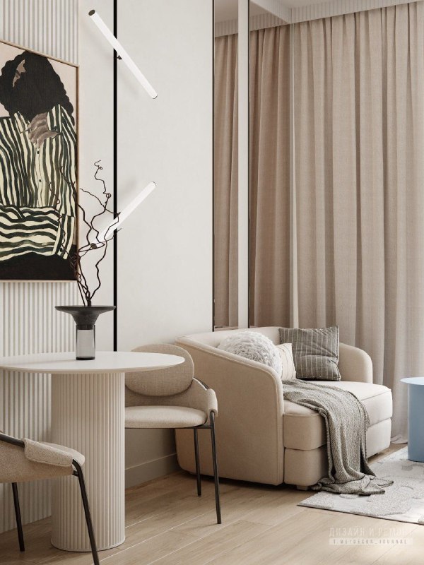 Квартира-студия 27 м для девушки Дизайн - студия Ti Interiors до_30м Дизайн и ремонт - изображение 4 - студия, дизайн, квартира
