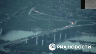 גרניום" פגע בגשר כבלים באזור זפורוז'יה, סרטון הוצג על ידי משרד ההגנה הרוסי.
