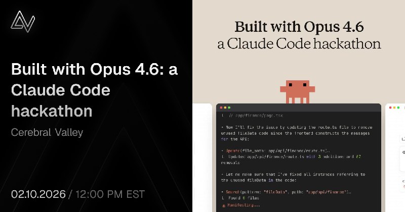 Built with Opus 4.6: a Claude Code hackathon – Cerebral Valley